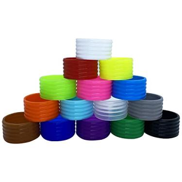 Imagem de 通用 Anel de silicone para raquete de tênis/pickleball/raquete de tênis 13 peças - segure a aderência no lugar - para raquete de squash, raquete, remo de pickleball, cabo de taco de beisebol