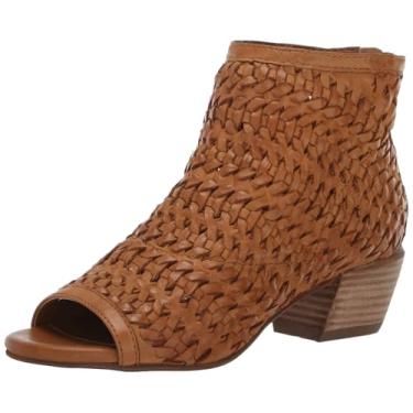 Imagem de Lucky Brand Bota feminina Mofira de tecido peep toe bota no tornozelo, Bronzeado, 12