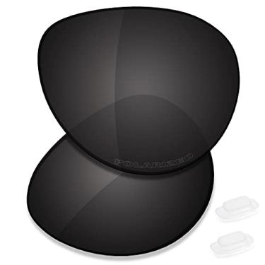 Imagem de SAUCER Lentes de reposição premium e protetores de nariz para óculos de sol Costa Del Mar Fernandina 06S4007 High Defense - preto carbono polarizado