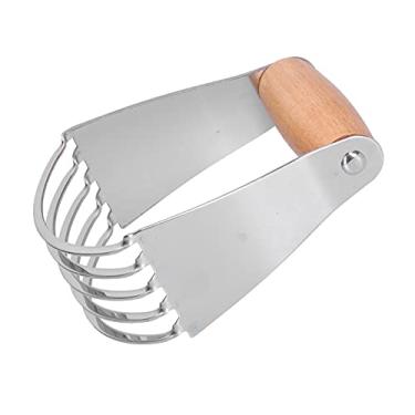 Imagem de Liquidificador de Massa de Aço Inoxidável Profissional Com Lâminas Resistentes para Misturadores de Cozimento, Suprimentos de Cozinha (Cor Madeira)