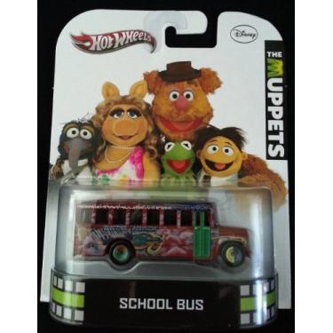 Imagem de Hot Wheels 2013 Disney Os Muppets Ônibus Escolar 'Electric Mayhem' Escala 1:64 Metal 3 Polegadas