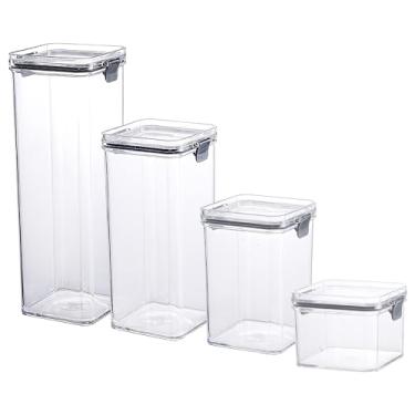 Imagem de Coza - Kit 4 Potes Lock - Cristal