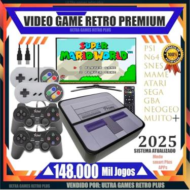 Imagem de Retro Box 2023 + 40.000 Mil Multijogos Classiscos Retro + 2 Controles