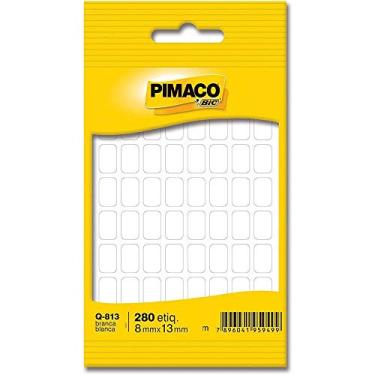 Imagem de Etiqueta Adesiva Pimaco, Multiuso, Q-813 Branco, 8x13mm, Envelope com 05fls-280 Etiquetas, 886588