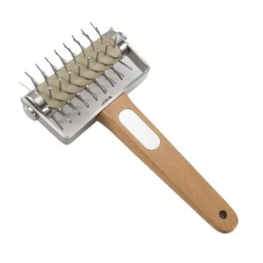 Imagem de Generic Pizza Dough Docker Dough Hole Maker Profissional Fácil de Usar Rolo de Massa Dispositivo de Encaixe para Biscoitos Pastelaria Cozinha Doméstica