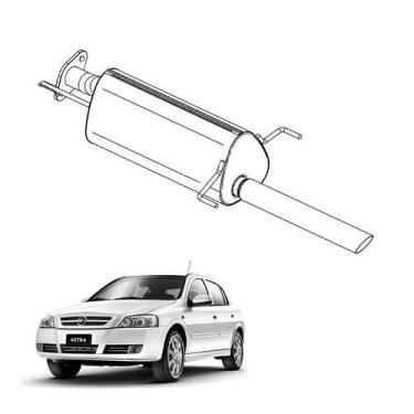Imagem de Escapamento Silencioso Traseiro Astra Sedan 2.0 2001 a 2011 - Pioneiro