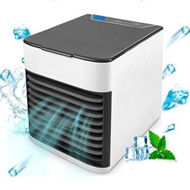 Imagem de Ar condicionado portátil mini com ventilador USB para uso pessoal em c