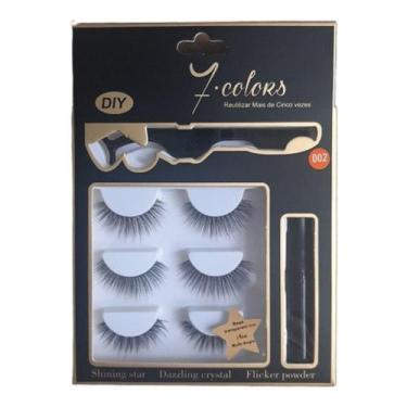 Imagem de Cílios Postiços Magnéticos Com Delineador Magnético - 7 Colors