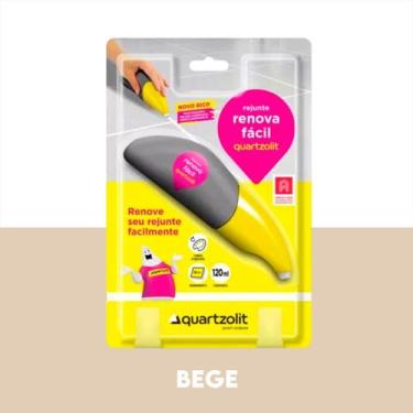 Imagem de Rejunte Acrílico Renova Fácil 120ml Branco - Quartzolit, Bege
