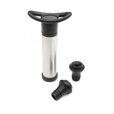 Imagem de Kit Bomba A Vácuo Para Vinho Com 2 Rolhas Tampa De Garrafa - Novo Secu