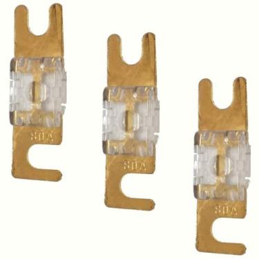 Imagem de Kit Com 3 Unidades Do Fusível Midi Mini Faca Modelo Anl Ouro Banhado D