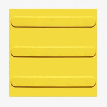 Imagem de Piso Tátil Boracha Pvc Direcional Amarelo 16 Peças 1M² - LaggeAcessibi