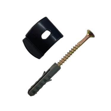 Imagem de Kit 8 Presilhas  P/ Trilho Suiço Simples Preto - ART DECORAR