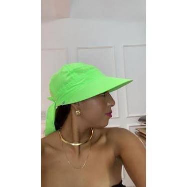 Imagem de Chapéu Viseira Tactel Aba Larga Moda Feminina Verão Fashion Praia Vôle