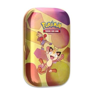 Imagem de Pokémon TCG: Scarlet & Violet—151 Mini Tin – Meowth and Hitmonchan (2 Booster Packs, 1 Coin & 1 Art Card)
