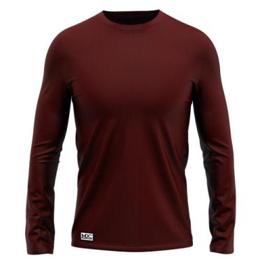 Imagem de Camiseta Masculina Proteção UV Térmica Segunda Pele MXC BRASIL, G, Bor