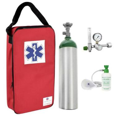 Imagem de Kit Oxigênio Centercor 3L Sem Carga Vermelho - Corcenter