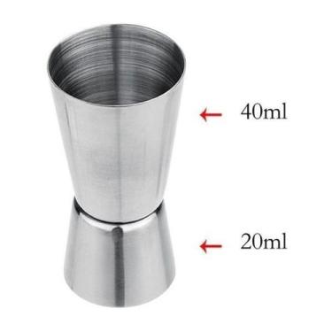 Imagem de Dosador Bebidas Duplo 40ml 20ml Inox Medidor Dosar Drinks - XDX