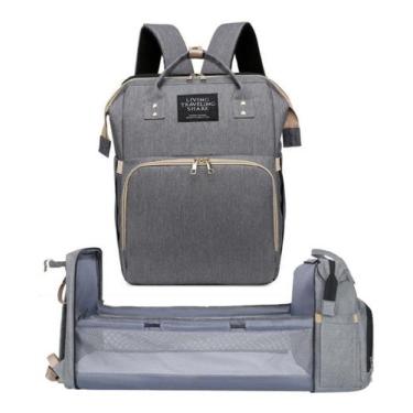Imagem de Mochila Bolsa Maternidade Térmica Impermeável Vira Berço - Living Trav