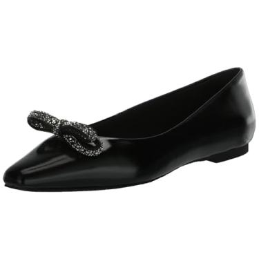 Imagem de Jewel Badgley Mischka Sapatilha bailarina Hesther com laço de strass, Preto, 36