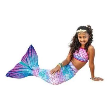 Imagem de Cauda De Sereia Infantil + Nadadeira + Top - Pronta Entrega - Rey Shop