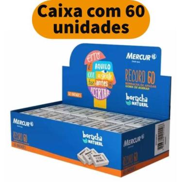 Imagem de Borracha Branca Pequena Mercur Caixa Com 60 Unidades Macia, Suave e Nã