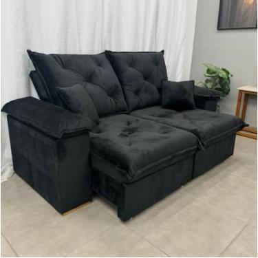 Imagem de Sofá Porto Madero 3 Lugares Retrátil e Reclinável 200cm Tecido Veludo 