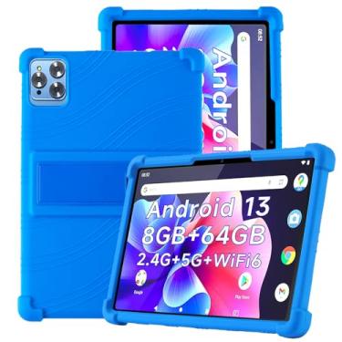 Imagem de Hoibon Capa de silicone para KADYBE ANTÊMPER D115/YOSAVlOR YQCP20/Vortex TAB10/DOOGEE T10 T10S T10 Pro/TOOTON/para kimlok 2024 10,1 polegadas com [Suporte] [Capa para crianças amigáveis] Capa de