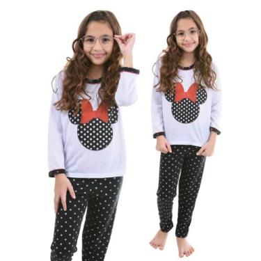 Imagem de Pijama Longo Infantil Menina Personagem Inverno Manga Longa - Prikéta 