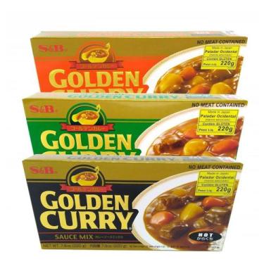 Imagem de Tempero Golden Curry 03 Tipos 220g Suave Médio Forte - S&B
