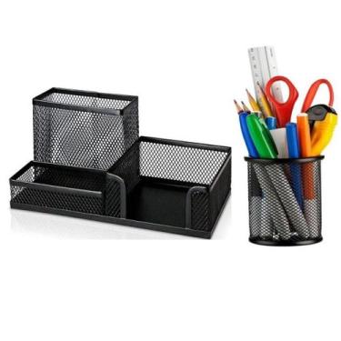 Imagem de Porta Lapís, Caneta, Clips, Lembrete, Aramado, Preto e Porta Treco GV 