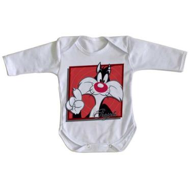 Imagem de body nenê criança roupa bebê manga longa  Frajola - Empório Dutra, P  