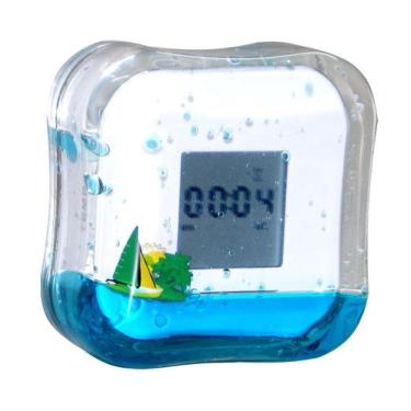 Imagem de Relogio digital de bancada em acrilico com termometro alarme e timer i