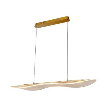 Imagem de Pendente Moderno Dourado 100cm Led 30W 3000K Bivolt - Nitrolux