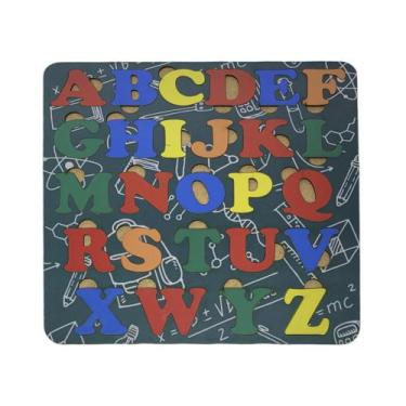 Imagem de Brinquedo Infantil Educativo Quebra Cabeça Alfabeto Madeira Mdf - ATAC