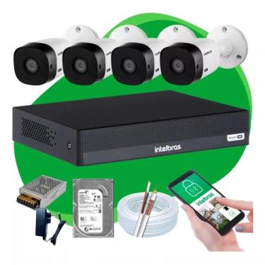 Imagem de Kit 4 Câmeras Intelbras 1120b Dvr 4 Canais Lançamento - INELBRAS