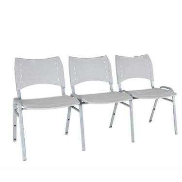 Imagem de Longarina secretária 3 lugares - Iso Frisokar, Branca