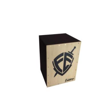 Imagem de Cajon Twister Reto Acústico, ESCUDO FÉ