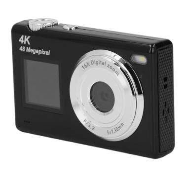 Imagem de Câmera 4K para Vlogging, Estabilizador de Imagem Tela Frontal de 1,4 Polegadas Com Foco Automático Câmera Compacta Compacta Com Zoom Digital de 16x para Fotos (Preto)