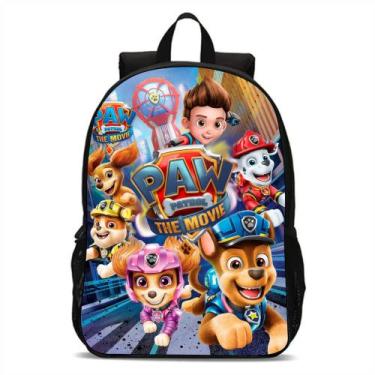 Imagem de Mochila Escolar Infantil Patrulha Canina Meninos Animação Bolsa de cos