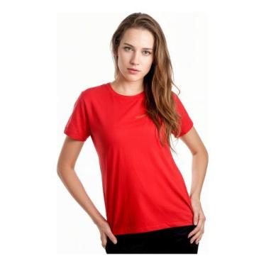 Imagem de Camiseta Feminina Baby Look Algodão Lisa Atacado Blusa - Vesttuario, V