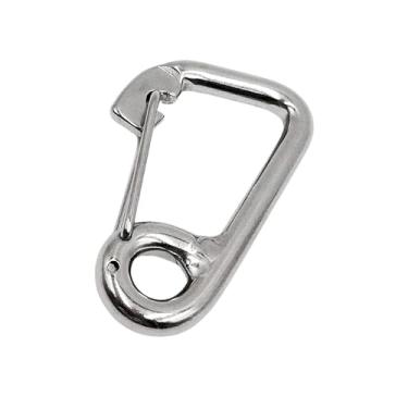 Imagem de MARINE CITY Mosquetão de aço inoxidável de grau 316 para serviço pesado gancho de pressão de mola 10 cm para barcos – RVs – mochila – acampamento – caminhadas (pacote com 1)
