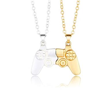 Imagem de COLORFUL BLING Colar magnético de controle de jogo para casais, pingente de alça para console, para melhores amigos, amizade, presentes de Dia dos Namorados, joia para ele e para ela, joias para melhor amiga, Metal, Liga metálica.