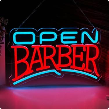 Imagem de ORIXIAYE Placa De Neon Para Barbeiro, Placa De Led Regulável Para Decoração De Parede, Barbearias, Salão De Beleza, Estúdio De Barbeiro, Decoração Artística