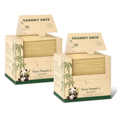 Imagem de GRANNY SAYS Toalhas de Rosto Descartáveis, Toalhas de Rosto Descartáveis de Viscose de Bambu, Toalha de Rosto de Base Biológica, Lenços Demaquilantes, Limpeza Facial para Pele Sensível, 100 Unidades/2