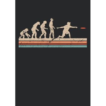 Imagem de Notizbuch A4 liniert mit Softcover Design: Discgolf und Ultimate Frisbee Geschenk Vintage Disc Golf: 120 linierte DIN A4 Seiten