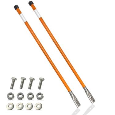 Imagem de SEASAIL Kit de guia de marcador de lâmina de arado de neve de 91 cm, laranja de alta visibilidade com junta de aço inoxidável compatível com a maioria dos arados de neve, não é fácil de quebrar e enferrujar resistência a baixa temperatura