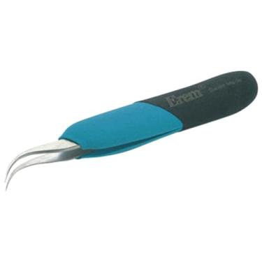 Imagem de Erem E7SA Stainless Steel Curved Micro Point Anti Magnetic Ergonomic Tweezer, 5-Inch Overall Length