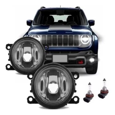 Imagem de Par Farol De Milha Universal Renegade 2015 2016 2017 2018 2019 2020 2021 + Lâmpada