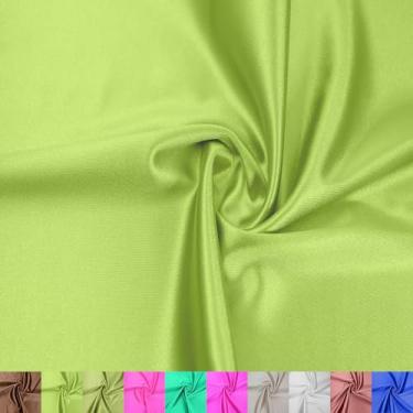 Imagem de Texco Inc 149.9 cm Wide Kasino tecido brilhante por jarda - poliéster elastano elástico melhor para vestuário, roupa ativa, acessórios, tiaras, cortinas, decoração de casa e projetos DIY, verde